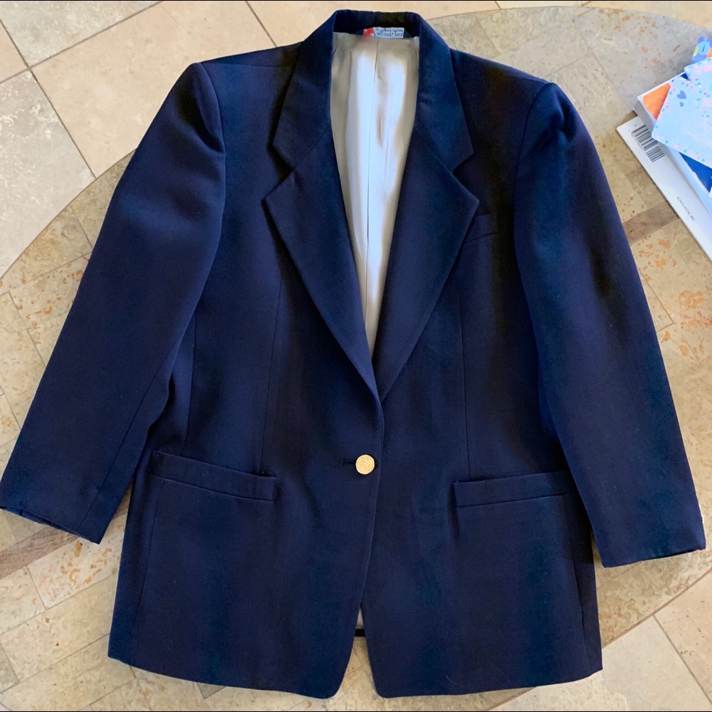 Blue 3/4 sleeve Blazer